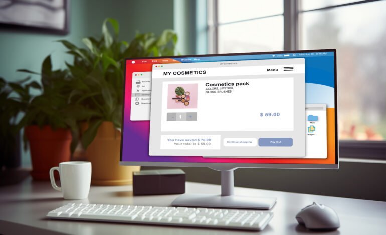 modern monitor elegant table